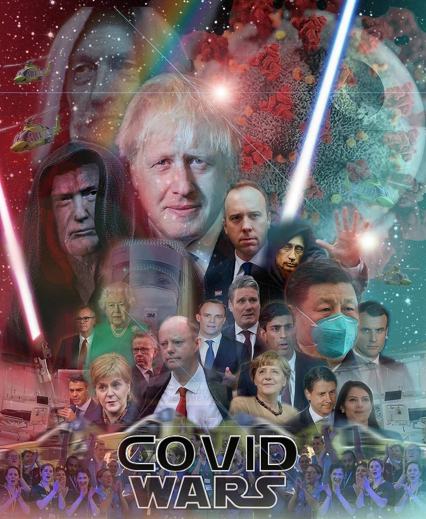 "Covid Wars" - A photoshop take on the Coronavirus Pandemic using the Star Wars movie poster design as inspiration