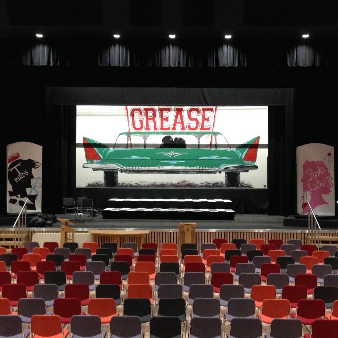 Ashville College Stage Set for the production of Grease
