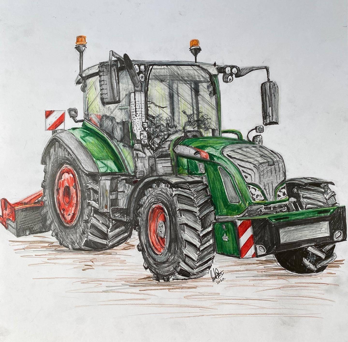 Commission of a tractor in action for a local agricultural services company
